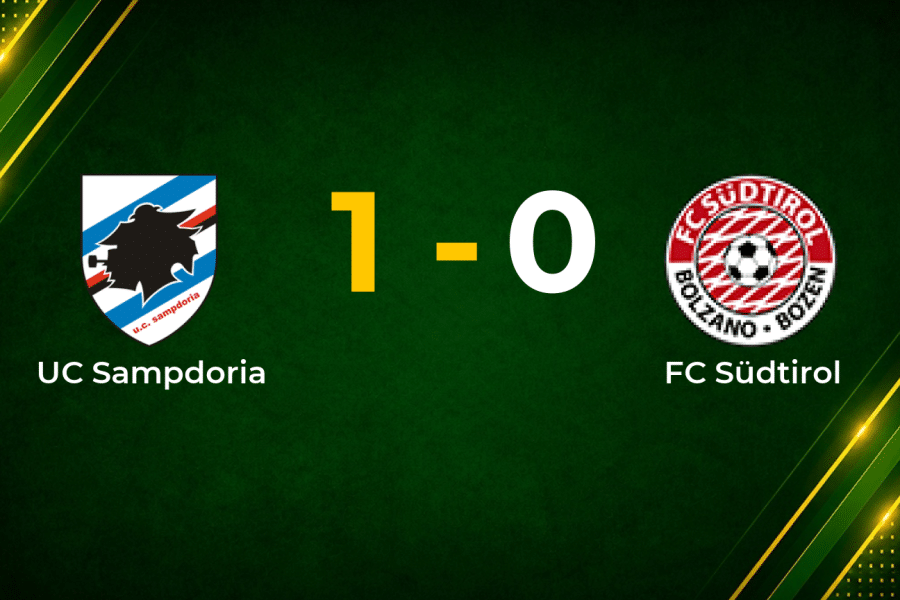 Abildgaard Strike Lifts Sampdoria to Narrow Win Over Südtirol in Serie B