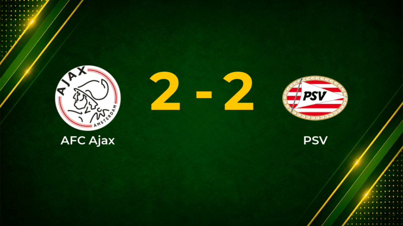 Ajax and PSV Share the Points in Four-Goal Eredivisie Clash