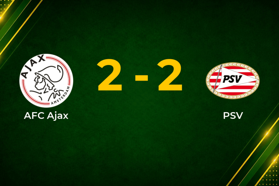 Ajax and PSV Share the Points in Four-Goal Eredivisie Clash