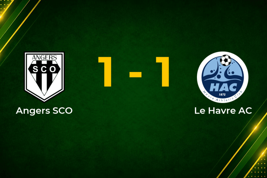 Angers Fight Back to Hold 10-Man Le Havre in Ligue 1 Draw