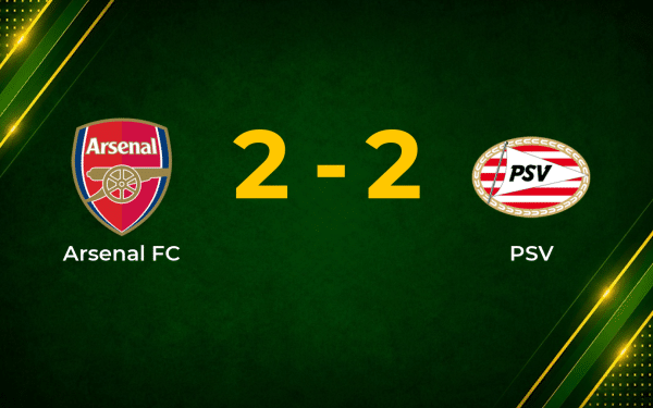 Arsenal and PSV Play Out 2–2 Thriller in Champions League Last-16 Clash