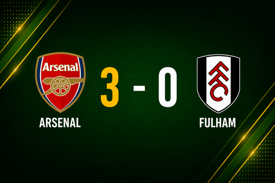 Arsenal cruise past Fulham 3-0 to take temporary lead in Premier League