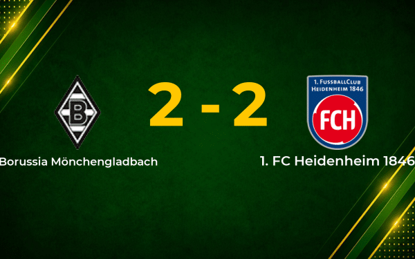 Borussia Mönchengladbach Held to 2–2 Home Draw by Heidenheim