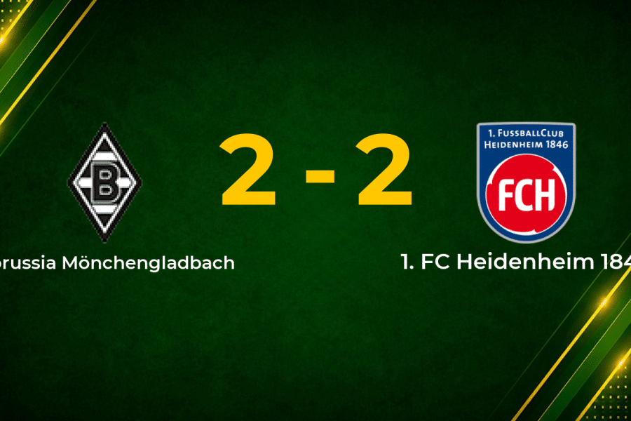 Borussia Mönchengladbach Held to 2–2 Home Draw by Heidenheim