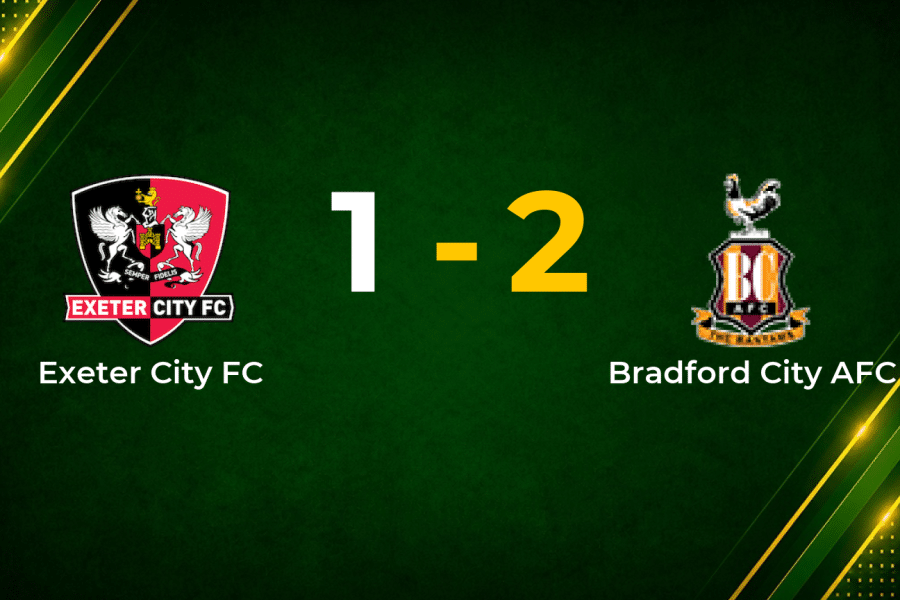 Bradford City Edge Exeter on Final Day Thanks to Jackson and Sarcevic