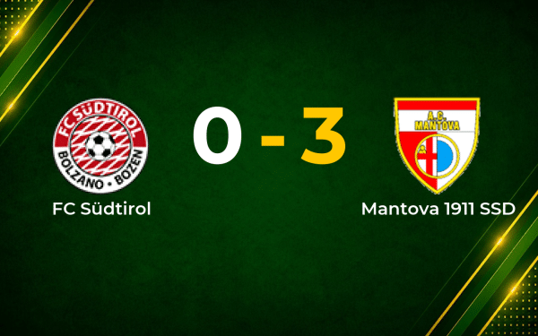 Clinical Mantova sweep past FC Südtirol with 3–0 away win in Serie B