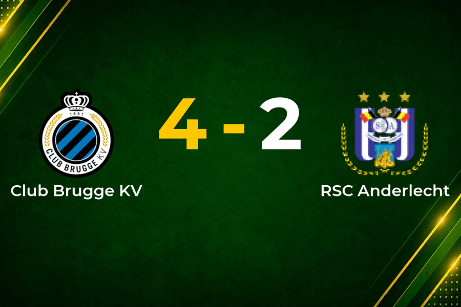 Club Brugge Edge Anderlecht 4–2 in Six-Goal Championship Round Thriller