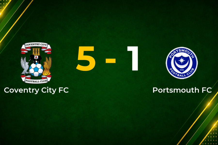 Coventry City Hit Portsmouth for Five in Championship Rout