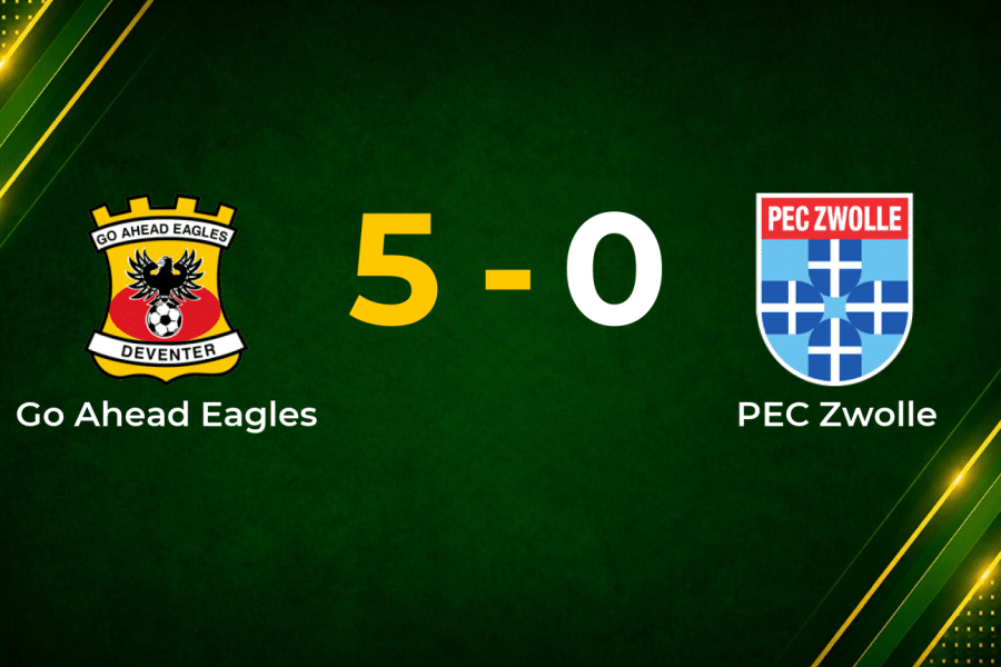 Go Ahead Eagles crush PEC Zwolle 5–0 with blistering attacking display