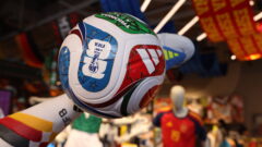 Official match ball of the FIFA World Cup. IMAGO