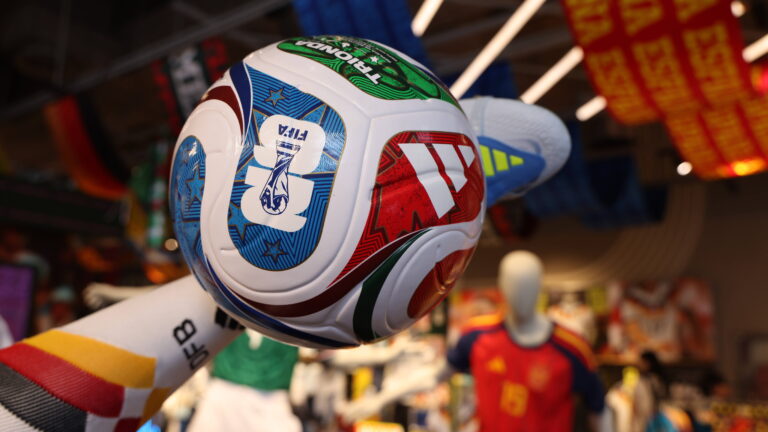 Official match ball of the FIFA World Cup. IMAGO