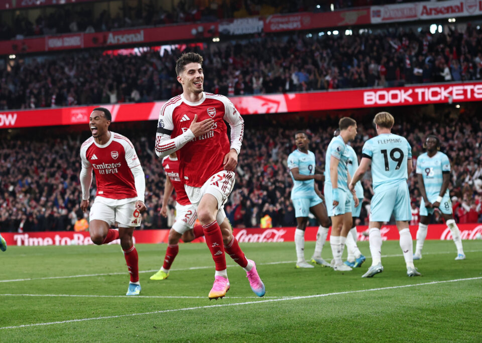 Kai Havertz of Arsenal celebrates the first goal. IMAGO