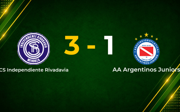 Independiente Rivadavia overpower Argentinos Juniors 3–1 in Liga Profesional Apertura