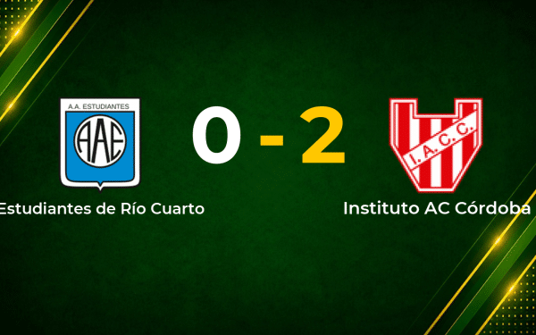 Instituto defeats 10-man Estudiantes Río Cuarto 2–0 in Liga Profesional Apertura