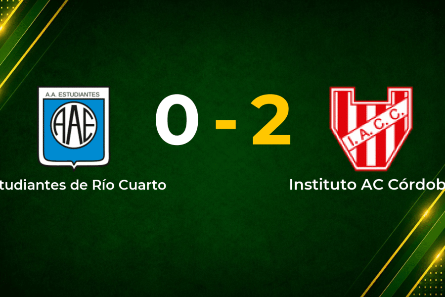 Instituto defeats 10-man Estudiantes Río Cuarto 2–0 in Liga Profesional Apertura