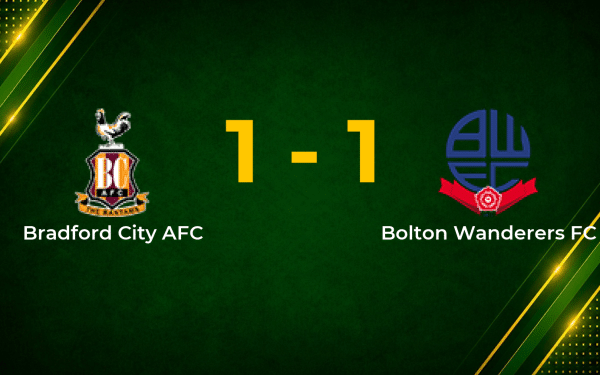 Jackson Cancels Kenny Strike as Bradford City Hold Bolton in League One Draw