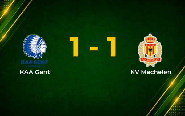 Late Antonio Equaliser Denies Gent in Championship Round Clash with Mechelen
