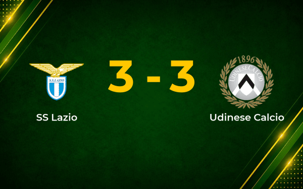 Late Drama in Rome as Lazio and Udinese Share Six-Goal Thriller
