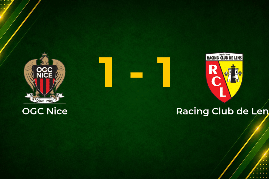 Late El Abdi Strike Earns Nice a Point Against 10-Man Lens