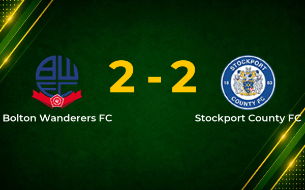 Late Osborn Own Goal Earns Bolton a Point Against 10-Man Stockport