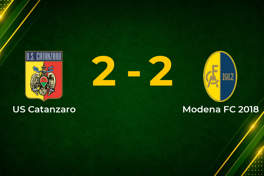Late Pedro Mendes Strike Denies Catanzaro in Four-Goal Serie B Draw with Modena