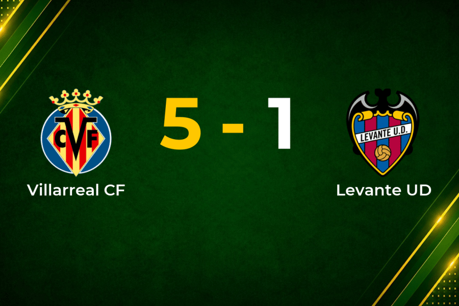 Mikautadze Brace Leads Villarreal Rout of Levante in Six-Goal Show