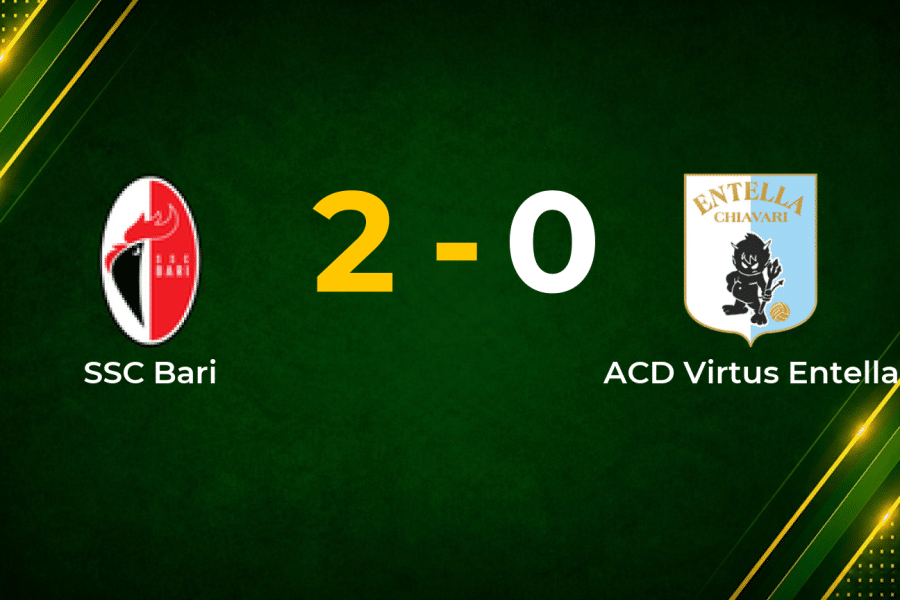 Moncini and Maggiore Strike as 10-Man Bari See Off Virtus Entella