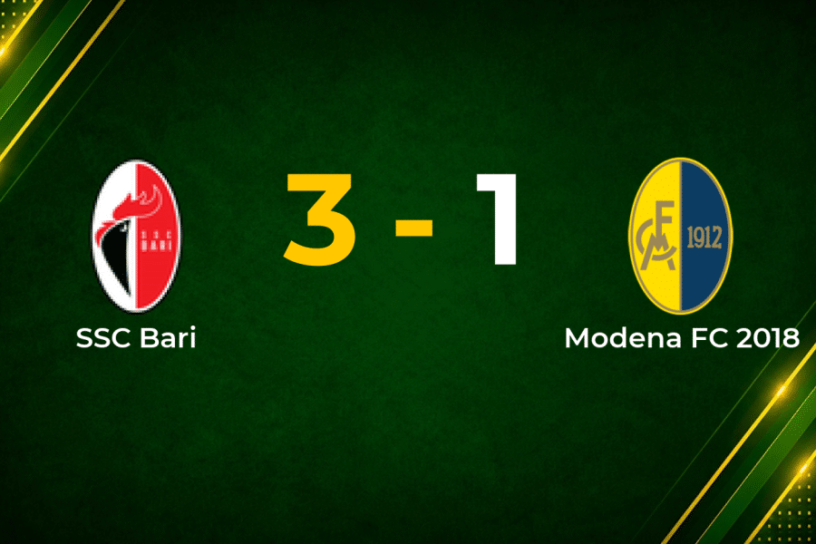 Moncini, Cuni and an own goal fire Bari past Modena in Serie B