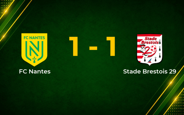 Nantes Denied Late as Ten-Man Canaries Held by Brest in Ligue 1