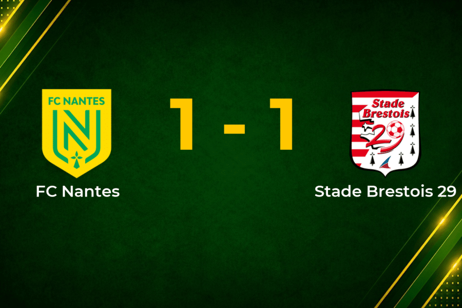 Nantes Denied Late as Ten-Man Canaries Held by Brest in Ligue 1