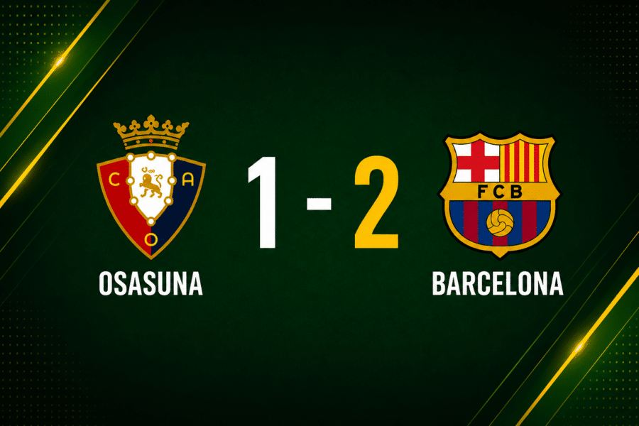 Barcelona Edge Closer to Title with Hard-Fought 2-1 Win Over Osasuna