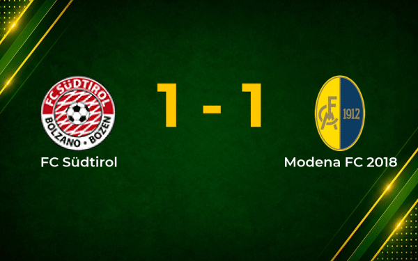 Pietrangeli Cancels Out Santoro as FC Südtirol Hold Modena in Serie B