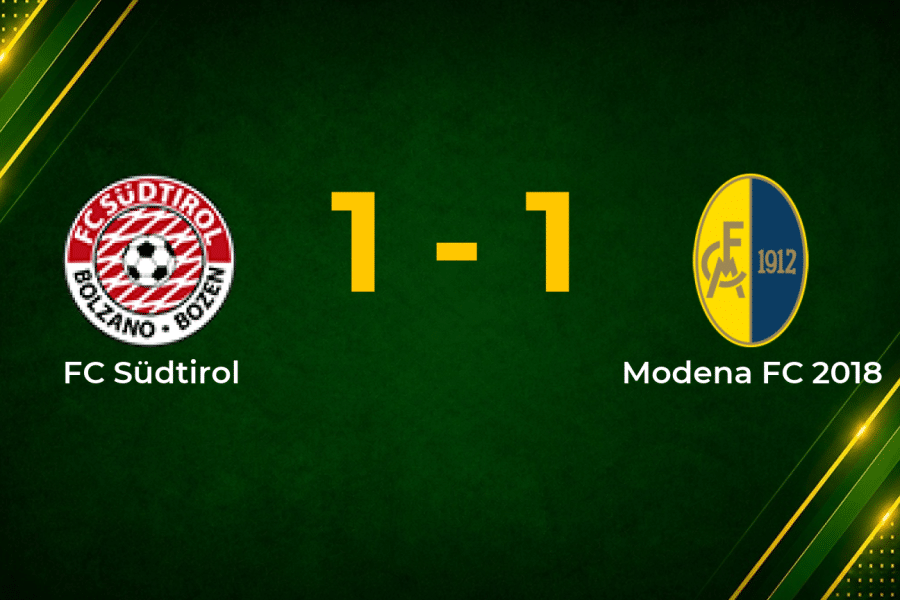 Pietrangeli Cancels Out Santoro as FC Südtirol Hold Modena in Serie B