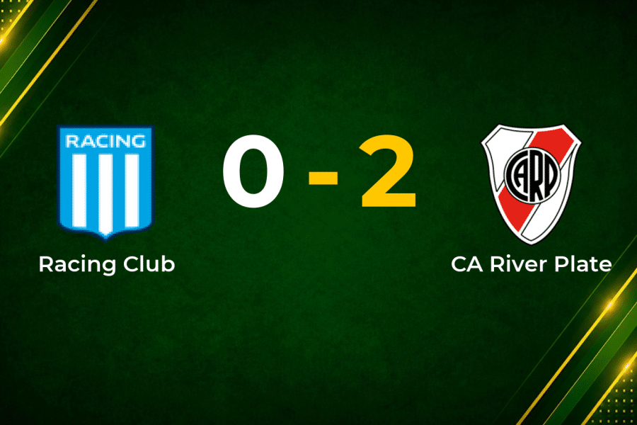 River Plate defeat Racing Club 2–0 in tense Liga Profesional clash