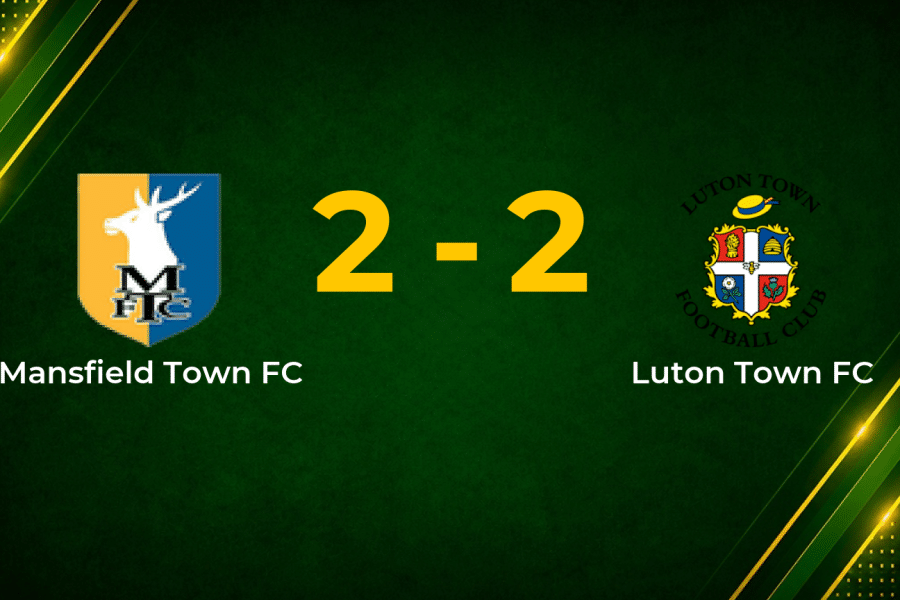 Russell Brace Not Enough as Luton Fight Back to Earn Point at Mansfield