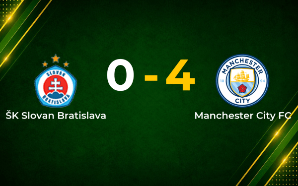 Ruthless Manchester City Hit Four Past Slovan Bratislava in Champions League Group Clash