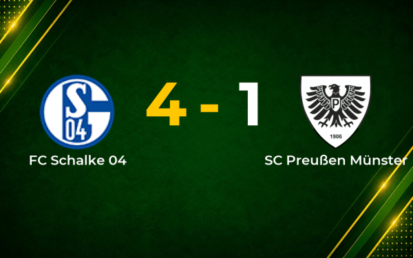 Schalke Sweep Aside Preußen Münster with Convincing 4–1 Home Win
