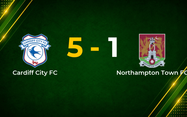 Tanner Brace Fires Five-Star Cardiff Past Northampton in League One Rout