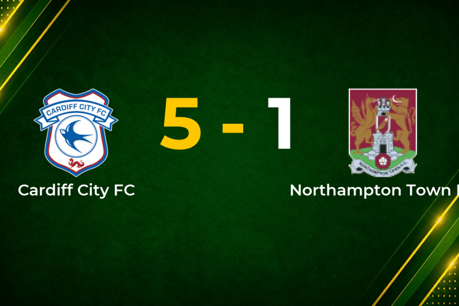 Tanner Brace Fires Five-Star Cardiff Past Northampton in League One Rout