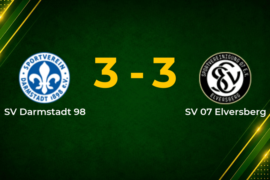 Ten-man Darmstadt and Elversberg share six-goal thriller in 2. Bundesliga