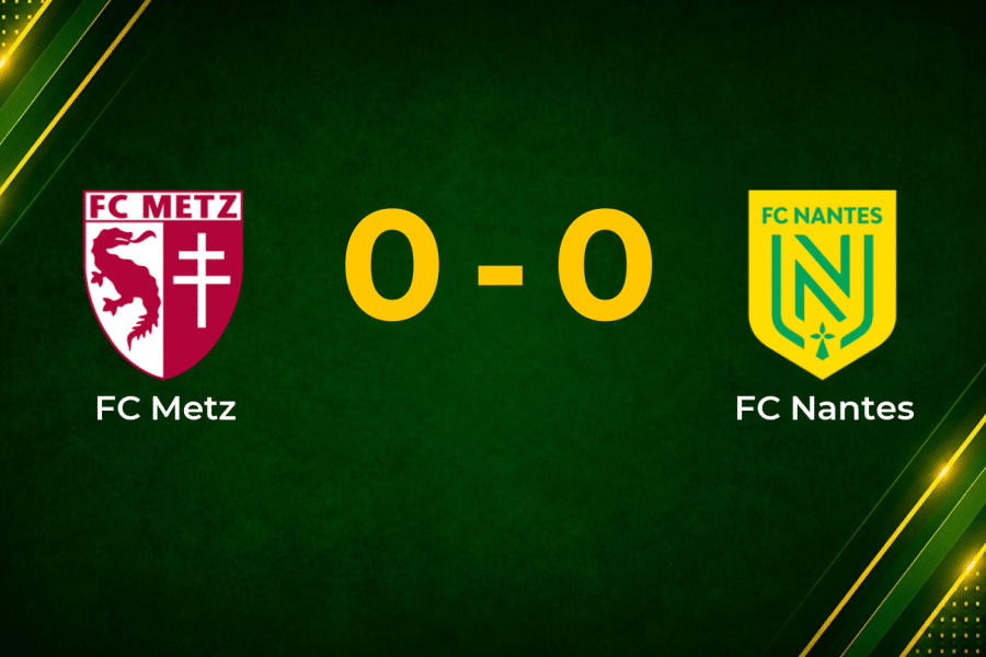 Ten-Man Nantes Hold Metz to Goalless Draw in Ligue 1