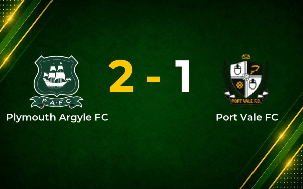 Ten-Man Plymouth Edge Port Vale as Pepple Brace Proves Decisive