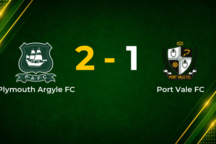 Ten-Man Plymouth Edge Port Vale as Pepple Brace Proves Decisive