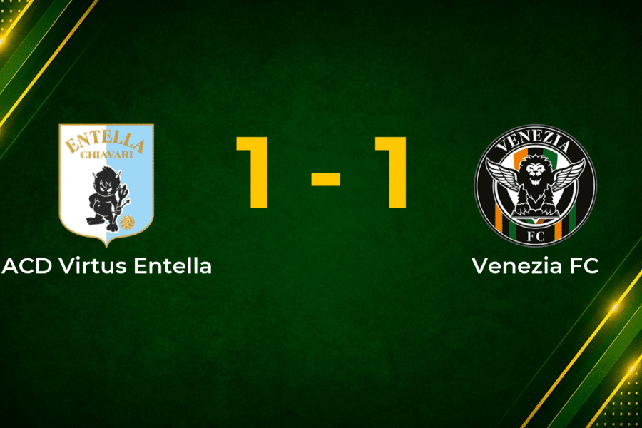 Virtus Entella Fight Back to Hold 10-Man Venezia in Serie B Draw